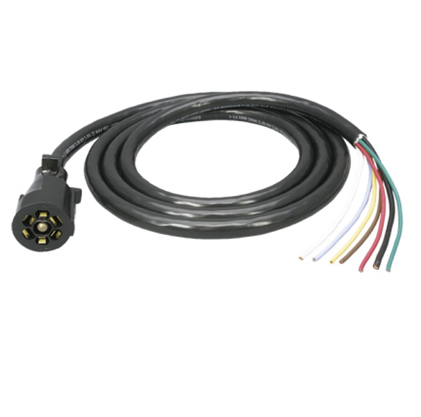 7 Way Trailer Cord Molded 8 foot Connector Cable, Cequent Performance Products 50-67-003