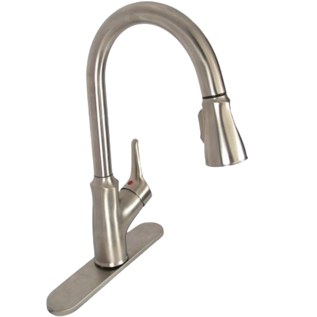 Pull-Down RV Kitchen Faucet, Brushed Nickel Finish, American Brass SL2000N
