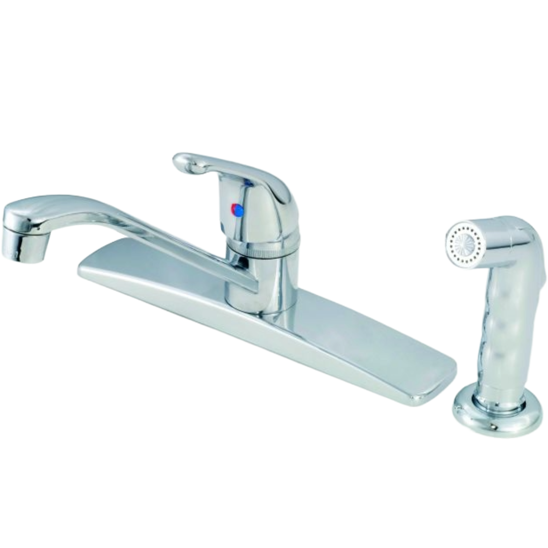 4-Hole Single Handle W/Sprayer Chrome, American Brass SL801F-4