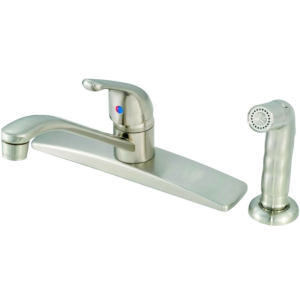 4-Hole Single Handle W/Sprayer, Brushed Nickel, American Brass SL801FN-4