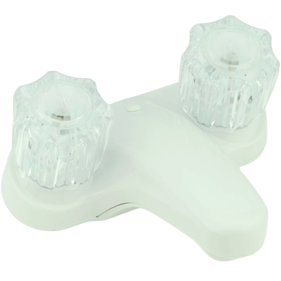 4in Lavatory with Crystal Handles in White, American Brass U-YJW77W