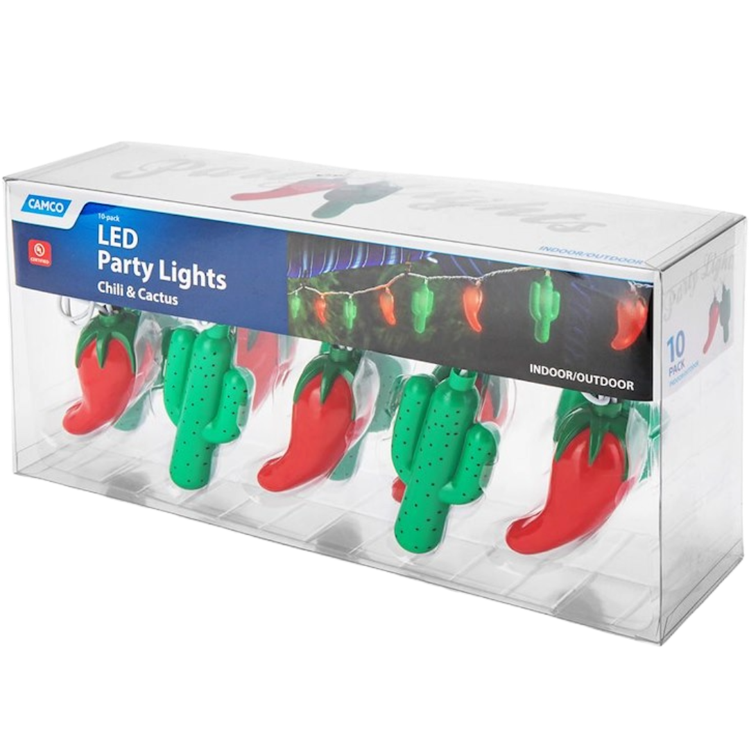 Cactus and Chili Pepper Party Patio Lights, Camco 42659 - Image 2
