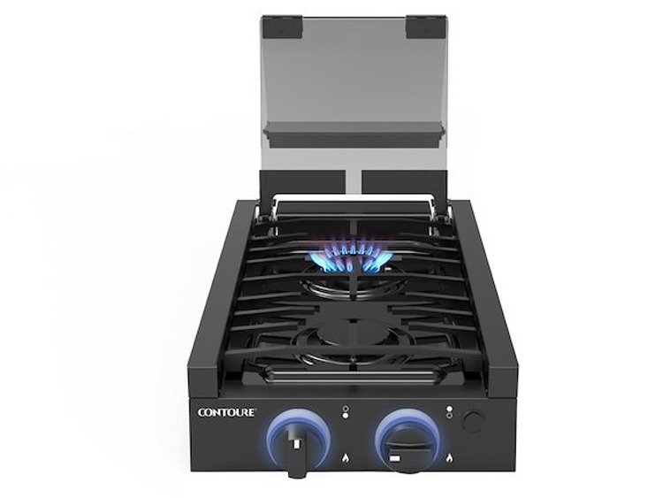2 Burner Slide in Cooktop – Black, Contoure AG-50BK