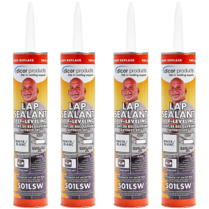 4-Pack Self Leveling Lap Sealant White - 501LSW, Dicor 501LSW