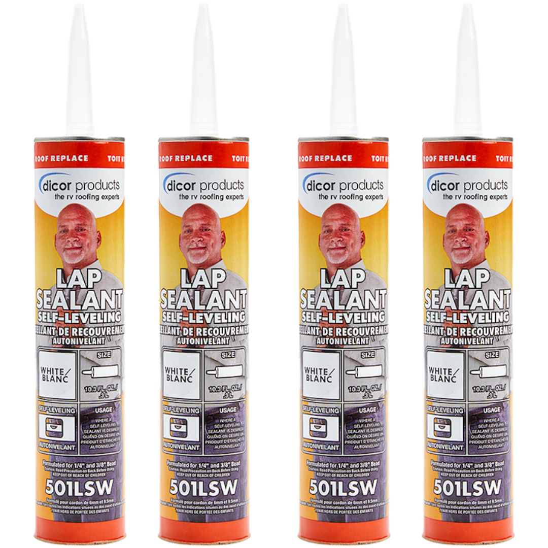 4-Pack Self Leveling Lap Sealant White – 501LSW, Dicor 501LSW