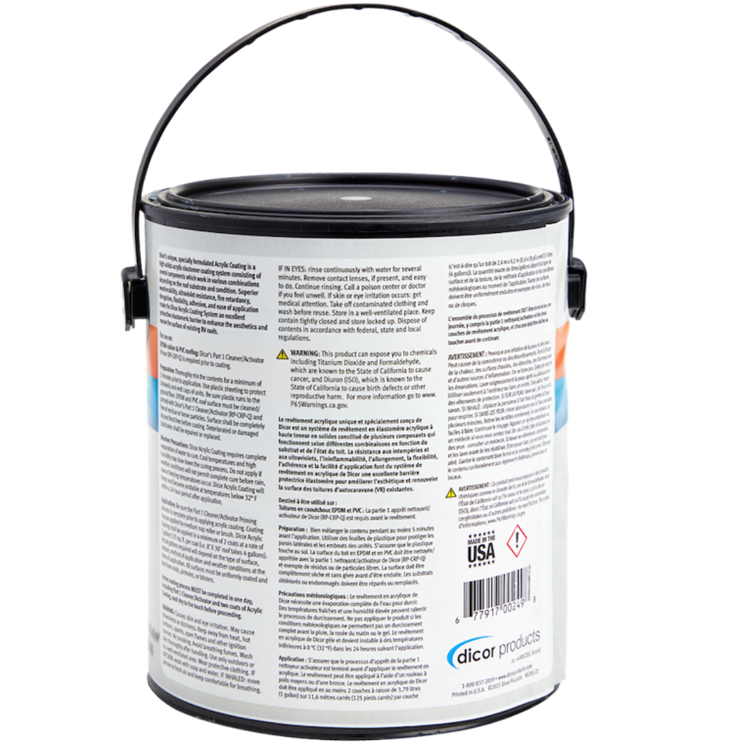 Dicor RV Rubber Roof Acrylic Coating White, Dicor RP-CRC-1 - Image 2