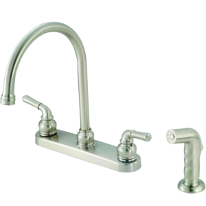 Two-Handle Kitchen 8 in Gooseneck Faucet, Empire Faucet NN801GSN Two-Handle Kitchen 8 in Gooseneck Faucet, Empire Faucet NN801GSN