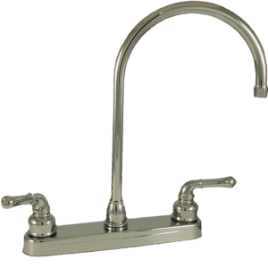 8in Kitchen Faucet w/ Teapot Handles w/ Gooseneck Spout, Empire Faucet U-YCH800GS 8in Kitchen Faucet w/ Teapot Handles w/ Gooseneck Spout, Empire Faucet U-YCH800GS