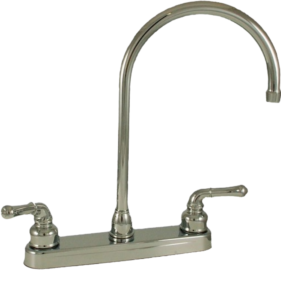 8in Kitchen Faucet w/ Teapot Handles w/ Gooseneck Spout, Empire Faucet U-YCH800GS