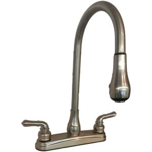 Empire Brass 8 Inch Nickel Kitchen Faucet U-YNN2000N, Empire Faucet U-YNN2000N