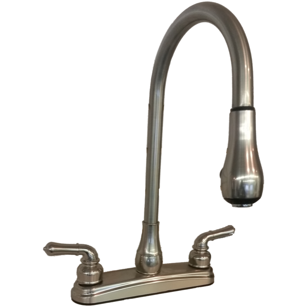 Empire Brass 8 Inch Nickel Kitchen Faucet U-YNN2000N, Empire Faucet U-YNN2000N
