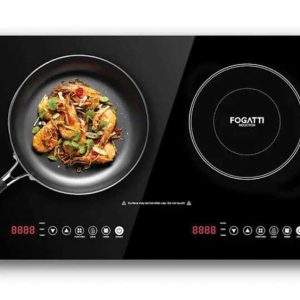 2 Burner Induction Cooktop, 1800 Watt, Black, Fogatti FOIH2B 2 Burner Induction Cooktop, 1800 Watt, Black, Fogatti FOIH2B