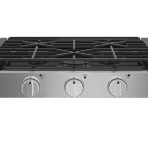 3 Burner Cook Top, Conventional Burners, 21in, GE Appliances PLU621RWSS 3 Burner Cook Top, Conventional Burners, 21in, GE Appliances PLU621RWSS
