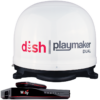 Playmaker Dual Satellite TV Antenna, DISH, White with Receiver, Winegard PL-8000R