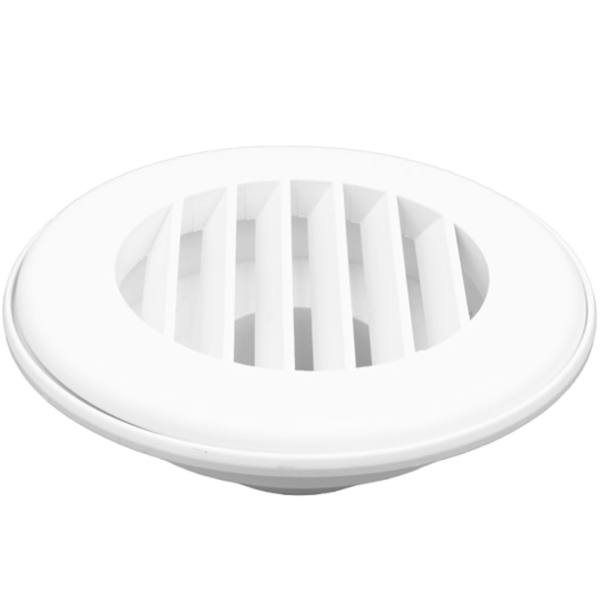 94261 2 inch Polar White Ducted Heat Vent - No Damper, JR Products 94261