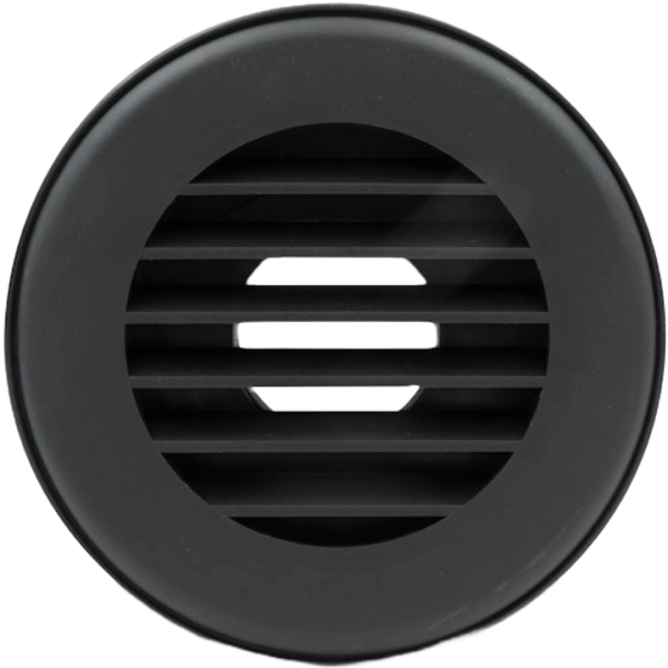 94262 2 inch Black Ducted Heat Vent - No Damper, JR Products 94262