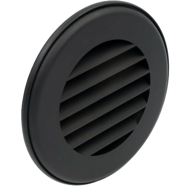 94262 2 inch Black Ducted Heat Vent - No Damper, JR Products 94262