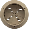 94269 4 inch Tan Ducted Heat Vent with Damper, JR Products 94269