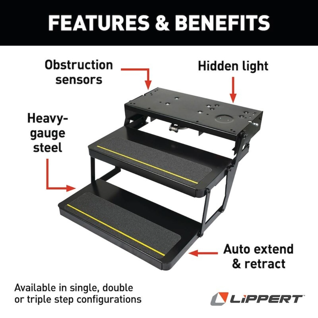 Kwikee 32 Series Double RV Entry Step, Lippert Kwikee 372261 - Image 2