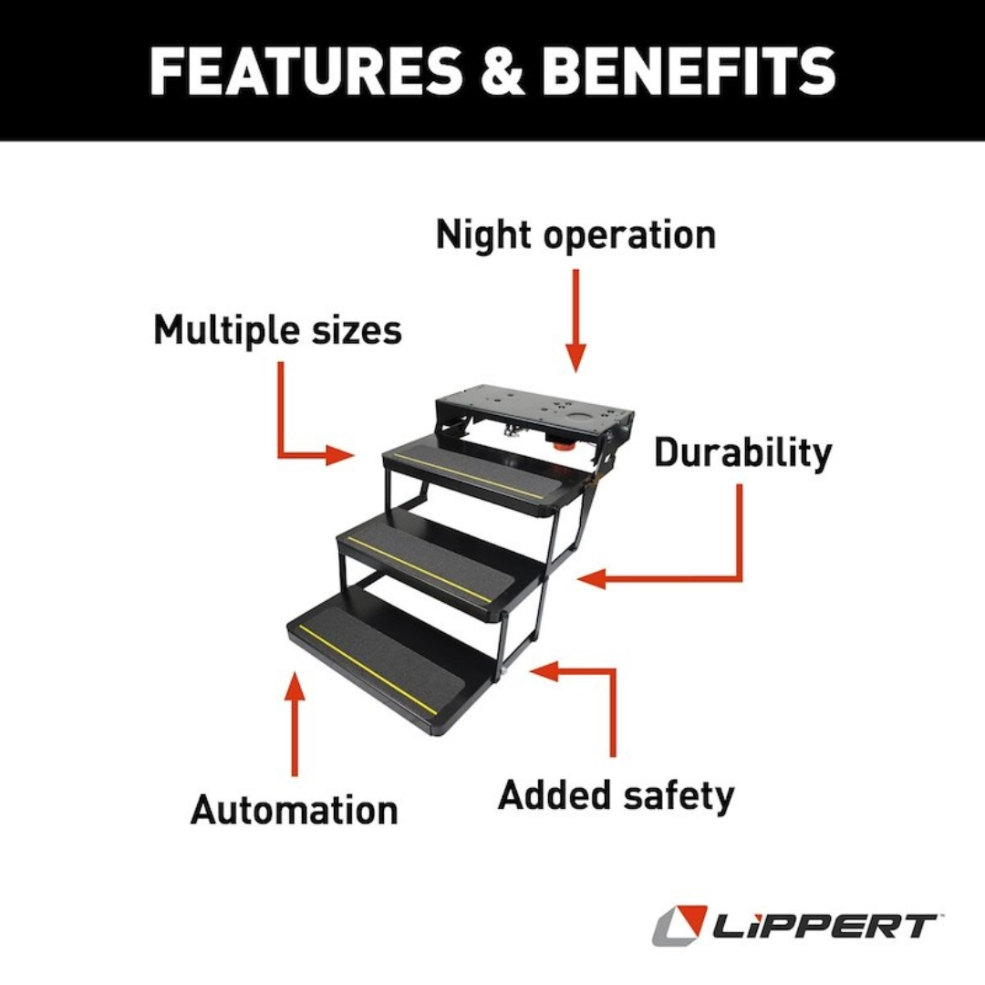 Kwikee Triple Electric RV Entry Step, Kwikee 3694042 - Image 2