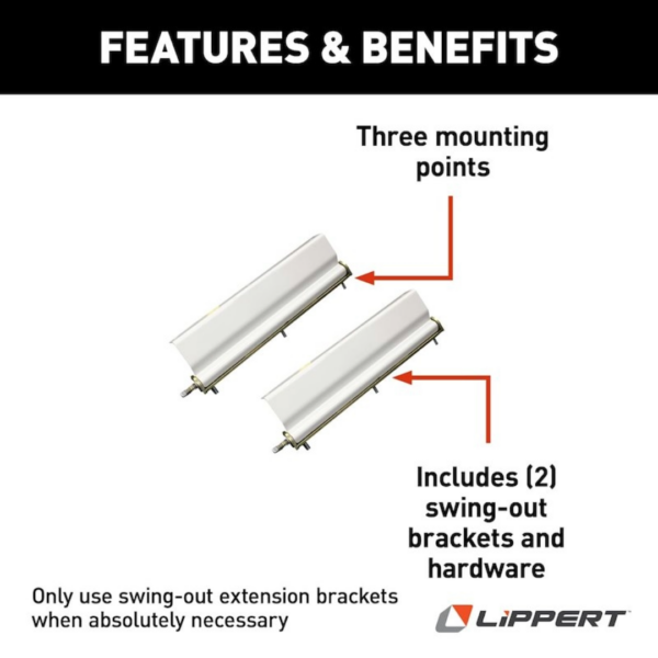 Happijac Swing-Out Bracket Arc - 1 pair , Lippert Components 15-0920