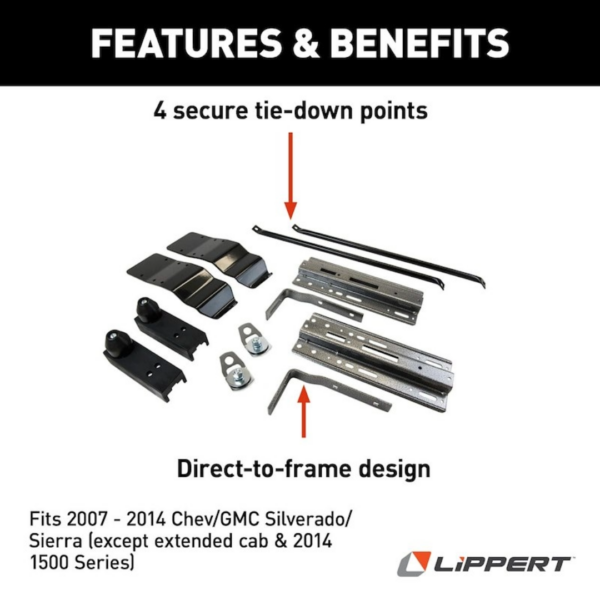 Frame Mount Camper Tie Down Set by Happijac, Lippert Components 16-0027