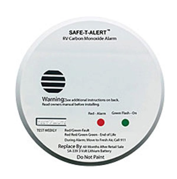 Carbon Monoxide Alarm, w/lithium battery - White, MTI Industry SA-339