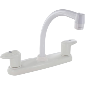 RV Catalina Kitchen Faucet 8 inch Hi Arc White, Phoenix Products PF221202