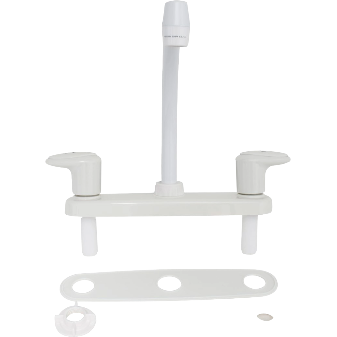 RV Catalina Kitchen Faucet 8 inch Hi Arc White, Phoenix Products PF221202 - Image 2