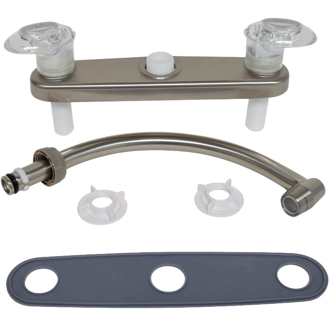 RV Catalina Kitchen Faucet Brushed Nickel 8 inch Hi Arc, Phoenix Products PF221402 - Image 2