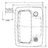 Tri-Mark Exterior Paddle Lock Only with 2 inch Deadbolt, 36283-01
