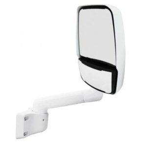 RV Motorhome Mirror, Passenger Side, White, 14 inch Arm, Velvac 714932