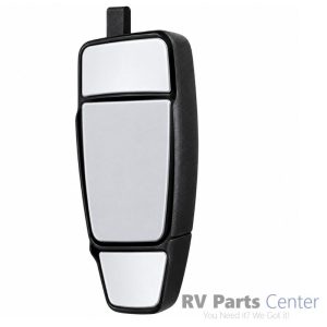 Triple Glass Mirror Head, Passenger Side, Inverted, Black, Heated, Electric, Velvac 714994