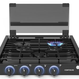 3 Burner Slide in Cooktop - Black, Contoure CT-1700BK 3 Burner Slide in Cooktop - Black, Contoure CT-1700BK