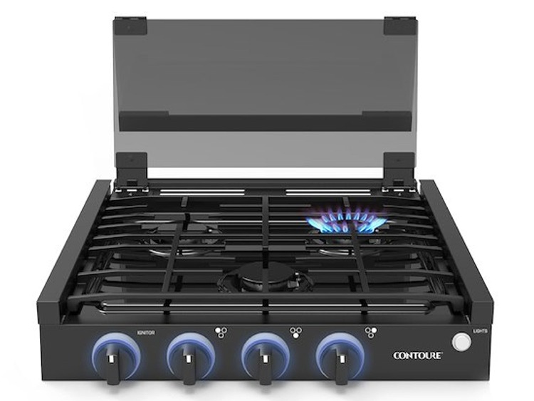 3 Burner Slide in Cooktop – Black, Contoure CT-1700BK