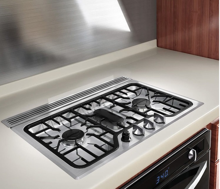 3 Burner Recessed Mount Cook Top, 24in,  Stainless Steel, Furrion FGH4ZSA-SS