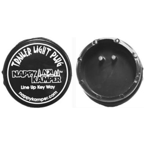 Black Trailer Plug Cover for Dirt & Corrosion Protection