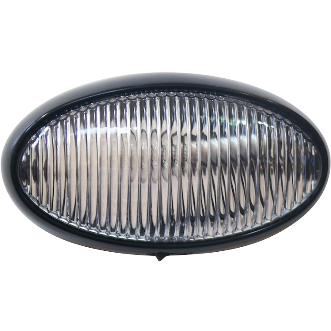 RV Porch Light Clear Lens Black Base, Valterra DG71259VP