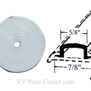 7/8 inch x 25 foot Flexible Plastic Insert White, AP Products 011-349