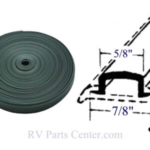 7/8 inch x 25 foot Flexible Plastic Insert Black, AP Products 011-351