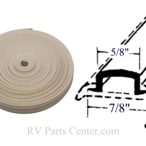 7/8 inch x 25 foot Flexible Plastic Insert Colonial White, AP Products 011-352