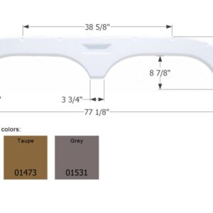 Fleetwood Tandem Fender Skirt - 01474 Fleetwood Tandem Fender Skirt - 01474