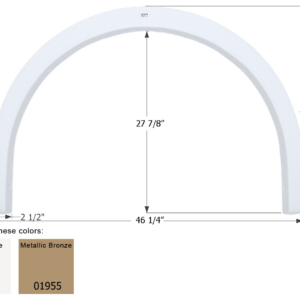 Fleetwood Bounder Fender Skirt White 46-1/4", Icon FS1954