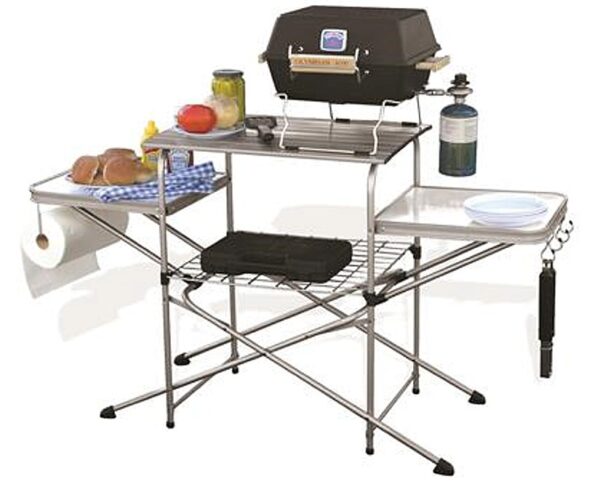 Deluxe Folding Camping Barbecue Grill Table, Camco Mfg., Inc. 57293