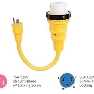 Park adapter 15 amp To 50 amp, Marinco 150SPPRV