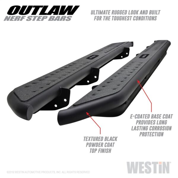 2 Inch Round Tube BentNerf Bar, Westin Automotive, 58-53565