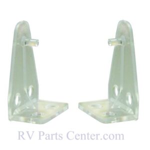 Mini Blind Hold Down Post Style Clear 2-Pk, JR Products 81635