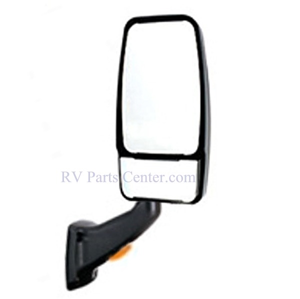 RV Motorhome Mirror, Passenger Side, Black, w/ Camera, Velvac 716218