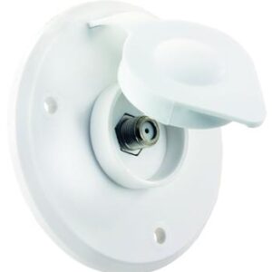 TV Cable Inlet White, J. R. Products 476-B-2-A TV Cable Inlet White, J. R. Products 476-B-2-A