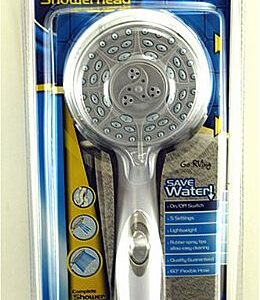 Shower Head Kit White with Shut Off, Camco 43714